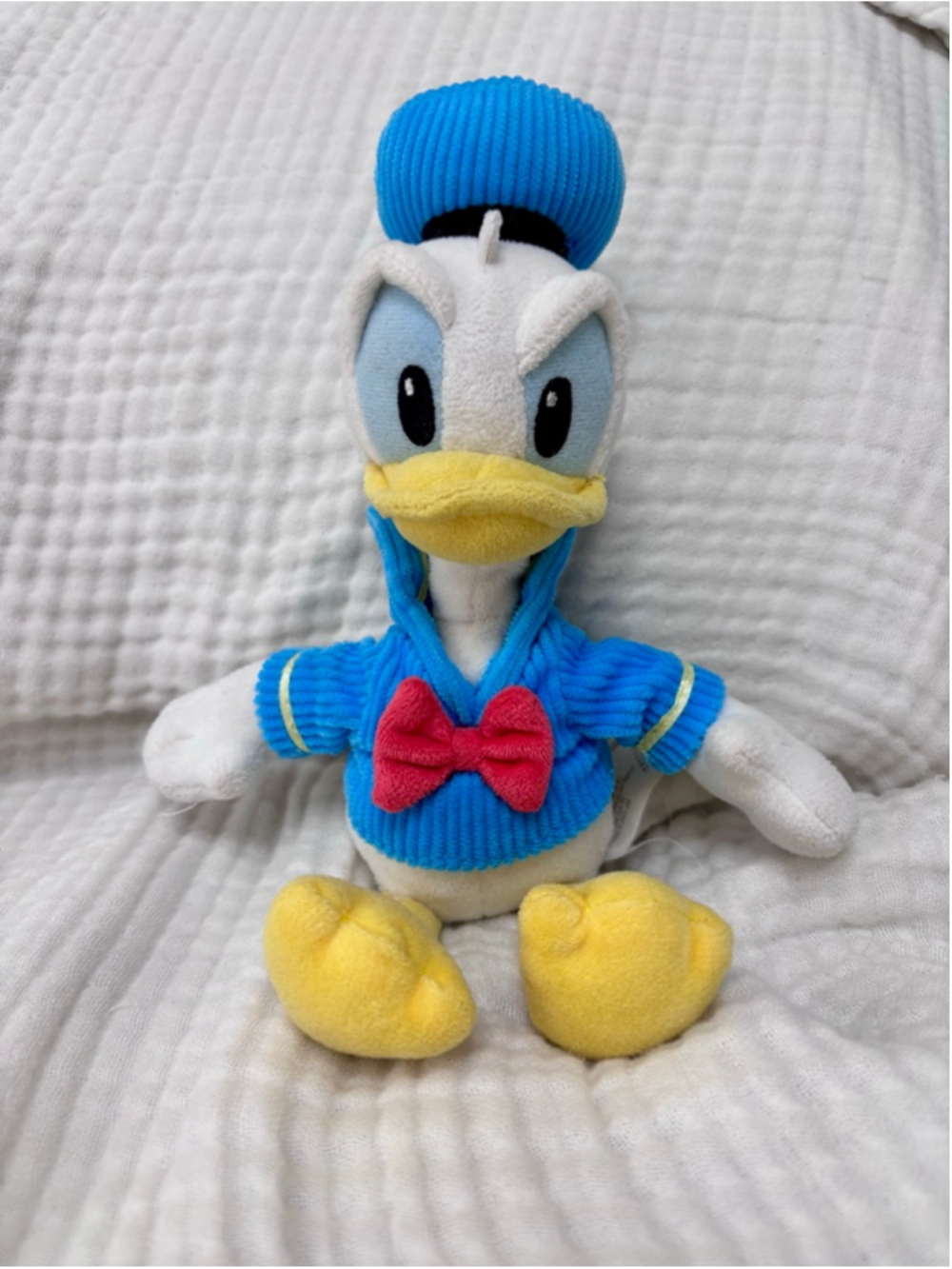 Disney Donald Duck Stuffed Animal One Size White Blue 10”